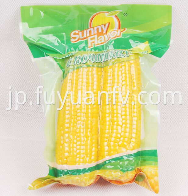 two corn packed on vacuumm